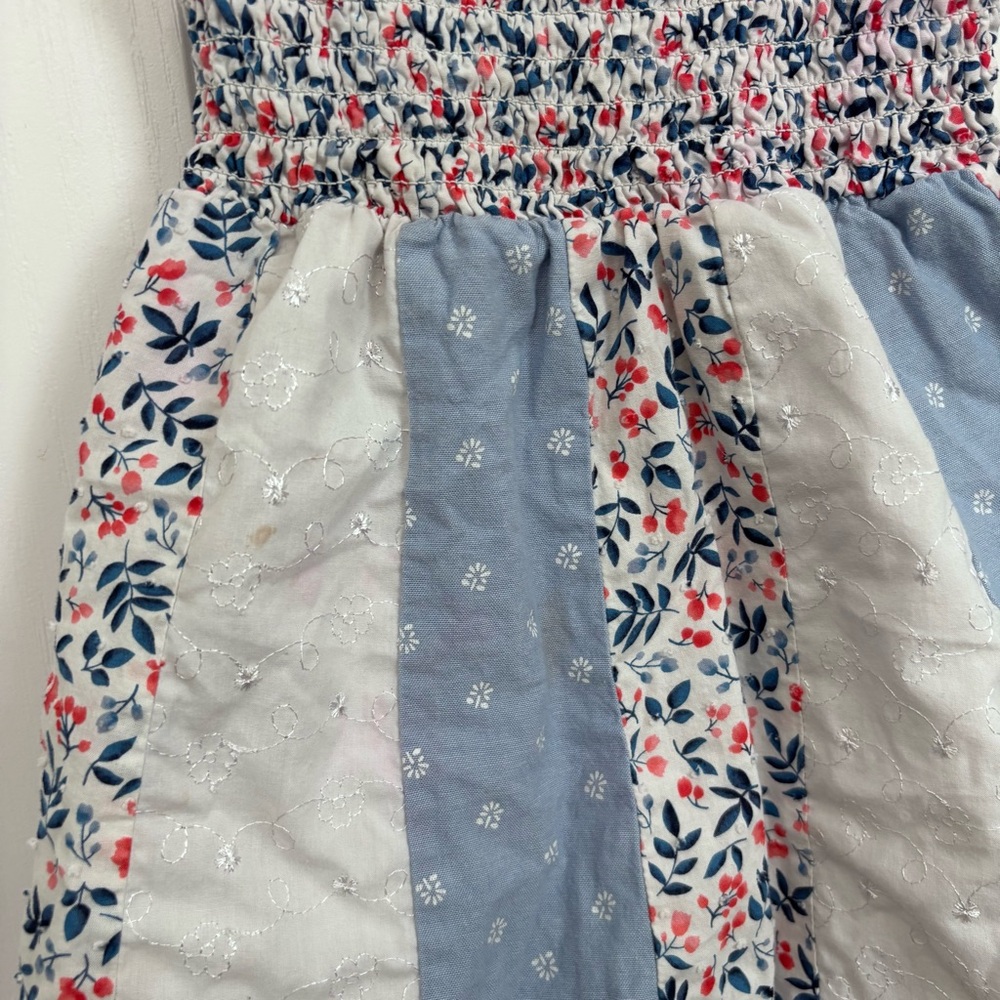 Patchwork Floral Smocked Dress | Penelope Mack Girls 6 - Picture 5 of 7